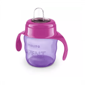 TASSE MAUVE AVEC ANSES ROSE 200ML 6M+FILLE – AVENT MAROC