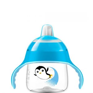 TASSE PINGOUIN AVEC ANSES ANTI-DÉRAPANTE BLEU 6 MOIS+ 200 ML -AVENT MAROC