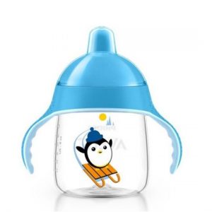 TASSE PINGOUIN AVEC ANSES BLEU ANTI-DÉRAPANTE 260ML 12M – AVENT MAROC